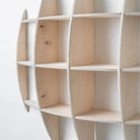 Wooden pigeonhole wall shelf