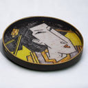 Round Tray with lacquered print of a Geisha