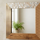 Mirror style guide exploring  rattan, natural wood, and steel of mirror materials for home decor