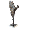 Modern abstract decor object styled on bookshelf in minimal interior