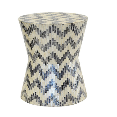 Chevron Capiz Shell Accent Table