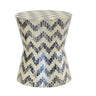 Chevron Capiz Accent Stool By Woodka Interiors