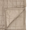 Anthology quilted blanket with blocks in birch brown