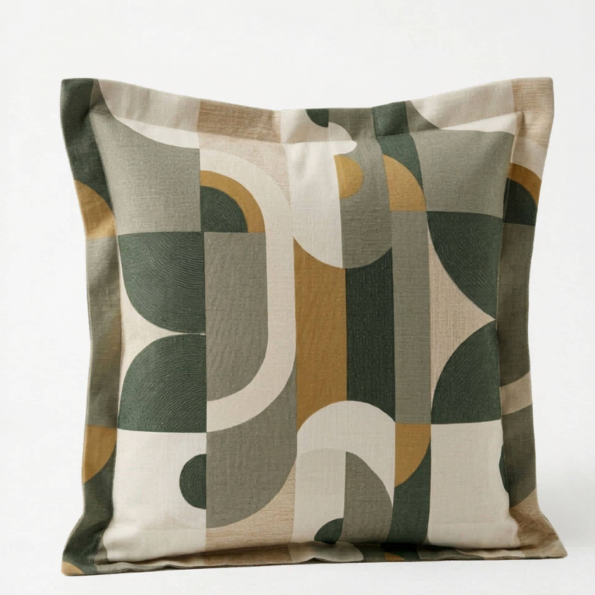 Arcadia mid-century modern abstract geometric cushion.