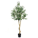 Medium Artificial Olive Tree with natural-looking faux fruit and realistic leaves, ideal for adding elegance to any room