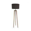 Woodka Interiors Ash Natural Tripod Floor Lamp with Shade - Floor Lamps for Home Decor