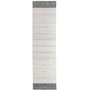 Atrium outdoor runner rug featuring a neutral tonal border pattern in lagoon blue  shade.