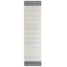 Atrium outdoor runner rug featuring a neutral tonal border pattern in lagoon blue  shade.