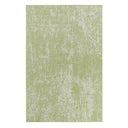 Azulejo Moss Rug: a green rug with a white background, featuring durable geometric patterns that enhance any space