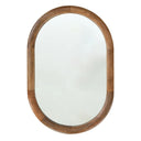 oval wall mirror in mango wood