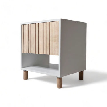 bedside table in white woodka interiors online