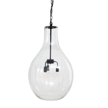 Large Bell Pendant Light showcasing its mouth-blown glass and sculptural bell shape