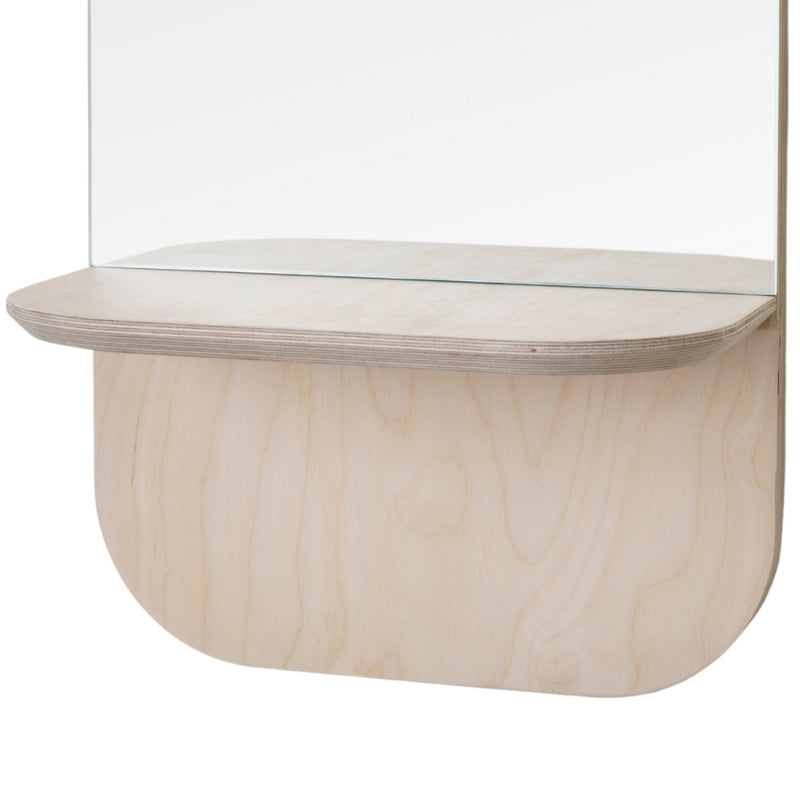Birch Vertical Shelfie Mirror shelf wall organizer 