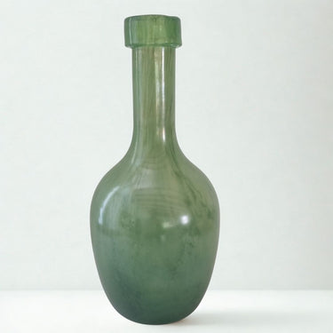  large bottle shaped green vase 