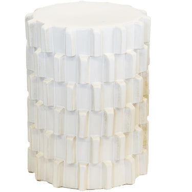 High-quality ceramic accent stool for versatile use in your home, garden, or poolside area. Available online at Woodka Interiors South Africa.
