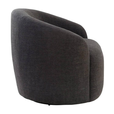 Occasional chair with swivel function, finished in Hertex Essence Slate fabric