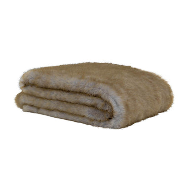 Caracul faux throw blanket brown