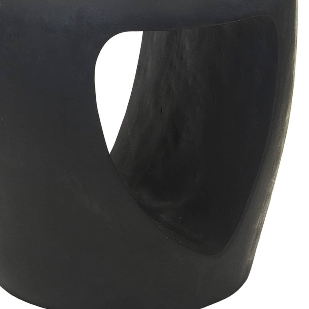 Central Wood Stool in Black the perfect  Wood Home Decor by Woodka Interiors 