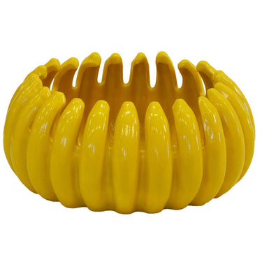 Ceramic Banana Bowl in Yellow by Woodka Interiors | Decorative Bowls