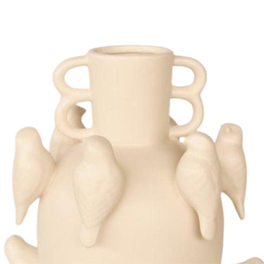 Elegant ceramic bird vase for flowers or shelf display