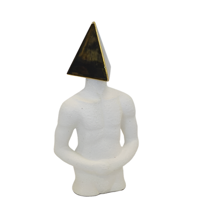 Ceramic Triangle Head Figurine