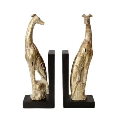 Champagne Dog Bookends Woodka Interiors