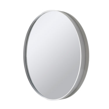 Classic White Round Mirror
