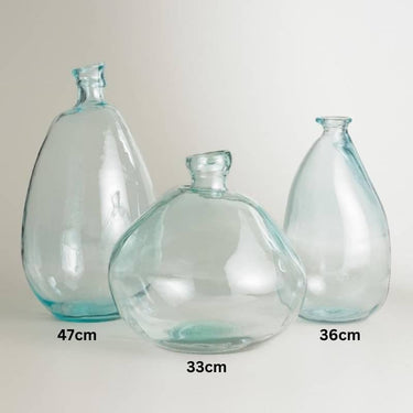 recycled glass vases