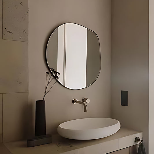 Cobble Organic Wall Mirror – Bathroom Mirrors By Woodka Interiros