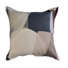 Columbine scatter cushion with a navy blue and taupe interlocking abstract geometric block pattern.