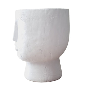 Concrete White Face Planter Woodka Interiors Planters Pots