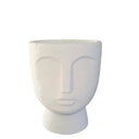 Concrete face Planter White Small