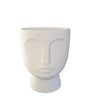 Concrete face Planter White Small