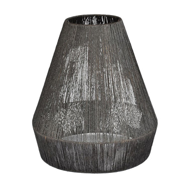Cone handwoven black jute fibre pendant light shade