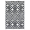 Connection Grey Reversible Rug with honeycomb pattern, perfect for modern living rooms.