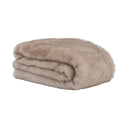Coyote faux fur throw light brown