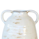 Elegant vase for flowers in cream, featuring two handles for added charm and sophistication