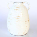 Elegant vase for flowers in cream, featuring two handles for added charm and sophistication