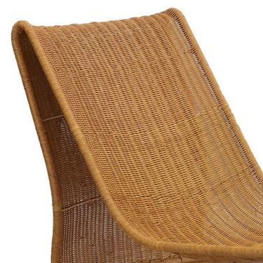 Curved Outdoor  Lounger Natural