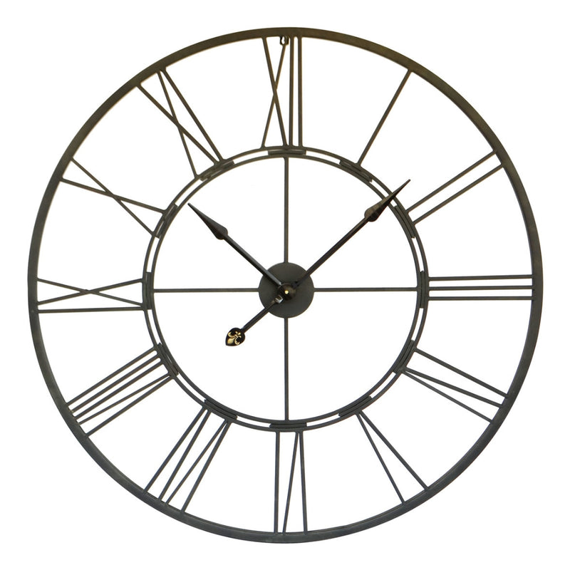Cut Out Wall Clock black Roman numerals by Woodka Interiors South Africa.