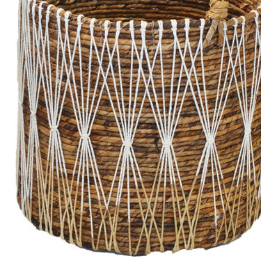 Eco-friendly banana fiber storage baskets ideal for plants, laundry, and toys.
