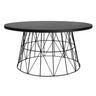 Sleek Round Coffee Table with Diamond Design by Woodka Interiors