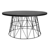 diamond round coffee table in metal