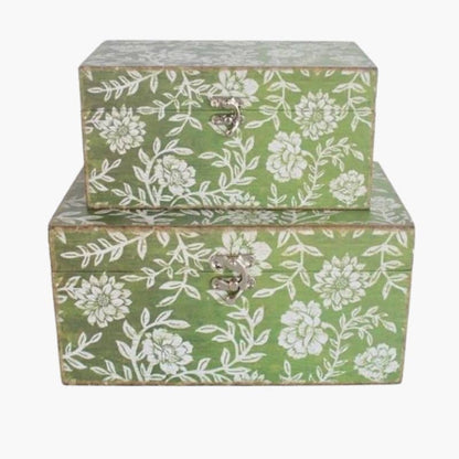 Distressed Green Decorative Box set