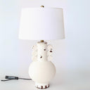 White Distressed Lamp Woodka Interiors