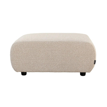 Echo Ottoman in Hertex Pascal Oats fabric with a rectangular shape and rounded corners