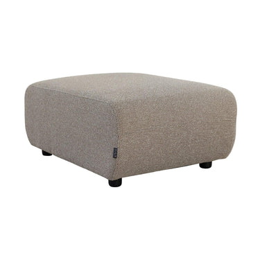Echo Ottoman in Hertex Pascal Linseed with a rectangular shape and rounded corners