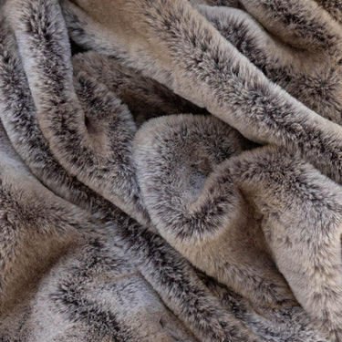 Elk faux fur textured, with a dark brown palette.