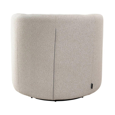 The Emily Swivel Chair adds a calm, modern touch as a versatile occasional chair.