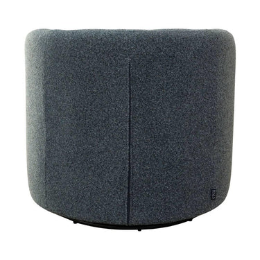 Occasional chair with a smooth swivel action and deep Comet Night Sky finish.